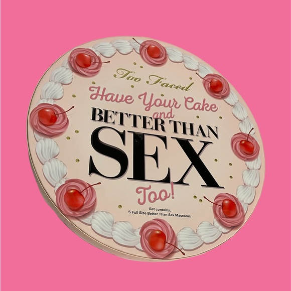 TOO FACED HAVE YOUR CAKE & BETTER THAN SEX TOO 5 PIECE MASCARA VAULT BNIB - Picture 2 of 7